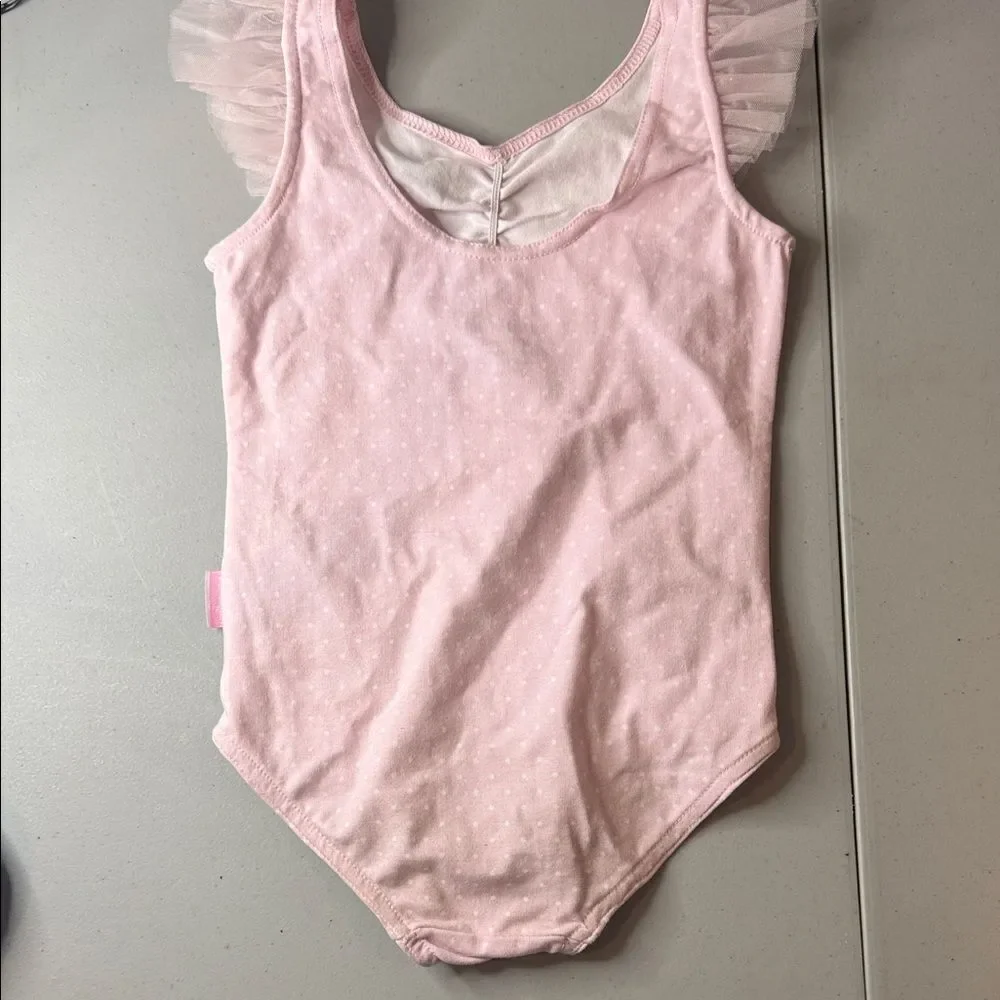 American Girl Light Pink Bodysuit with Tulle Sleeves